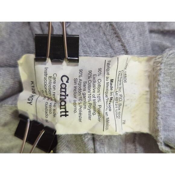 Carhartt Henley Shirt Men's 2XL Heather Gray Minimal Workwear Outdoors Casual - Picture 10 of 13